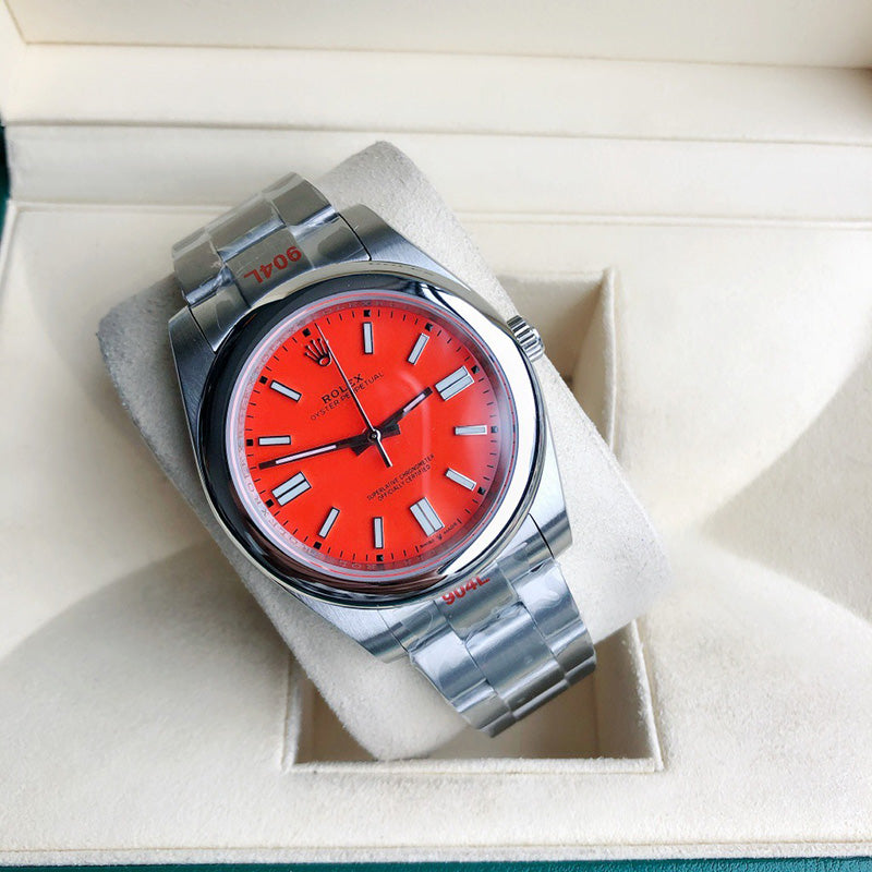 Oyster Perpetual 124300 41mm&36mm Red Dial 4