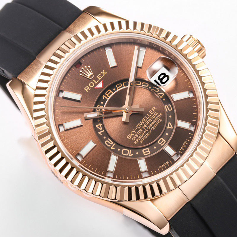 Sky Dweller 326935 42mm Rose Gold Index Watch 4