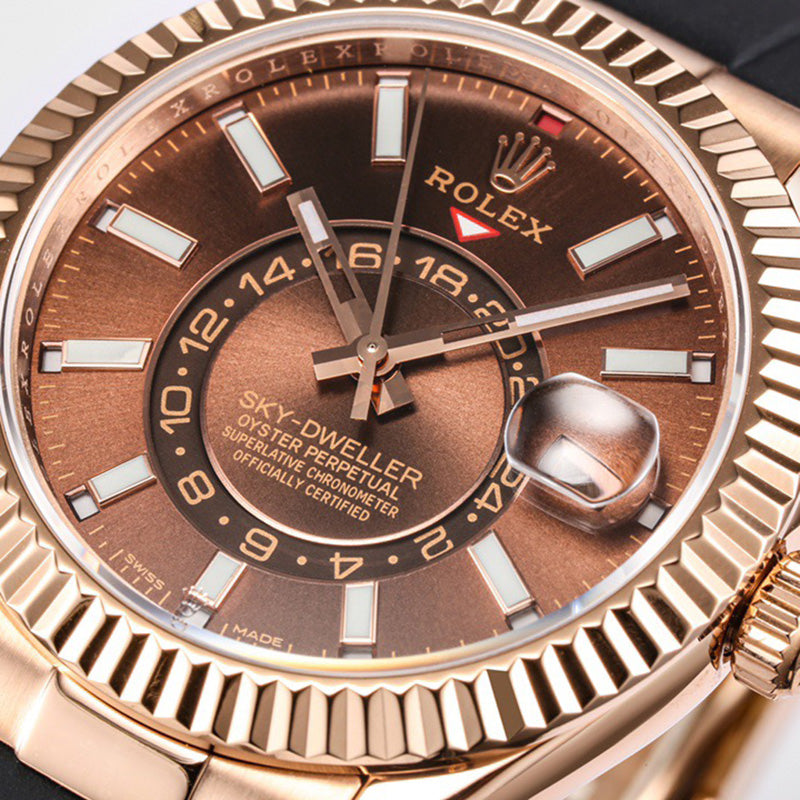 Sky Dweller 326935 42mm Rose Gold Index Watch 5
