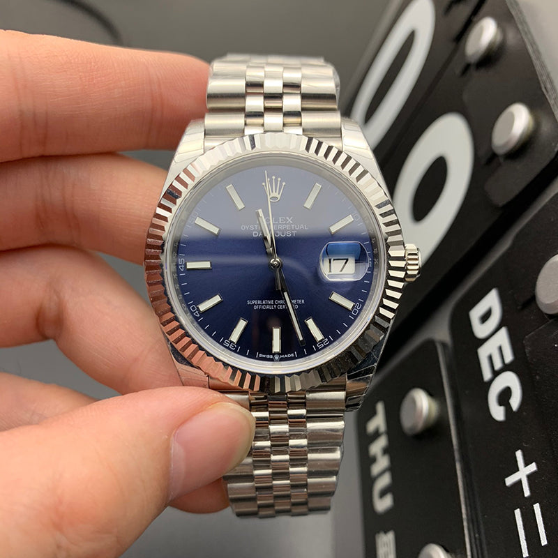 Datejust 126334 Blue Index Oyster 41mm&36mm Stainless Steel Watch 3