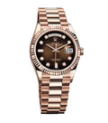 Day-Date 128235 41mm Everose Gold Brown Diamond Dial Watch 1