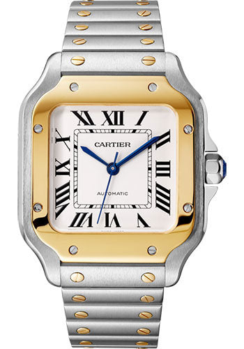 Cartier Santos Stainless Steel & 18K Yellow Gold Men’s Watch, W2SA0016 1