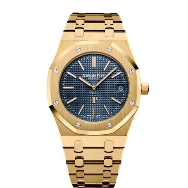 Audemars Piguet Royal Oak Jumbo Extra-thin 39mm Blue dial Yellow Gold Watch 15202BA.OO.1240BA.01 1