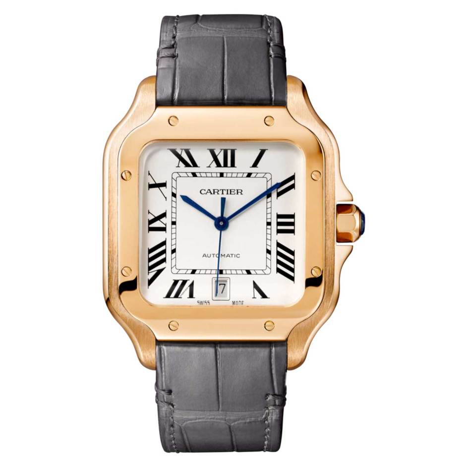 Cartier Santos 18K Rose Gold Men’s Watch, WGSA0019 1