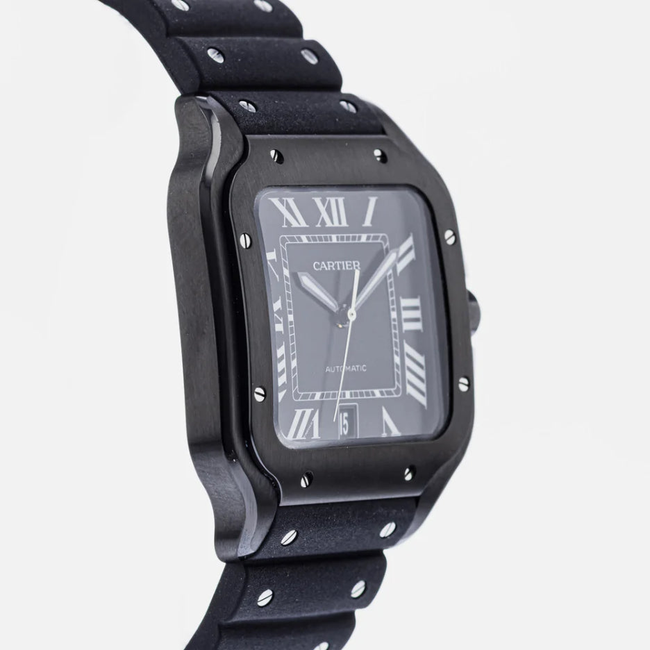 Cartier Santos Black ADLC Stainless Steel Men’s Watch, WSSA0039 3