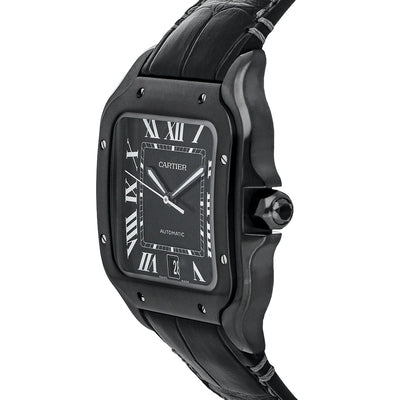 Cartier Santos Black ADLC Stainless Steel Men’s Watch, WSSA0039 5