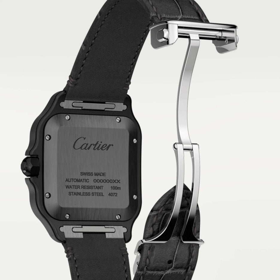 Cartier Santos Black ADLC Stainless Steel Men’s Watch, WSSA0039 6