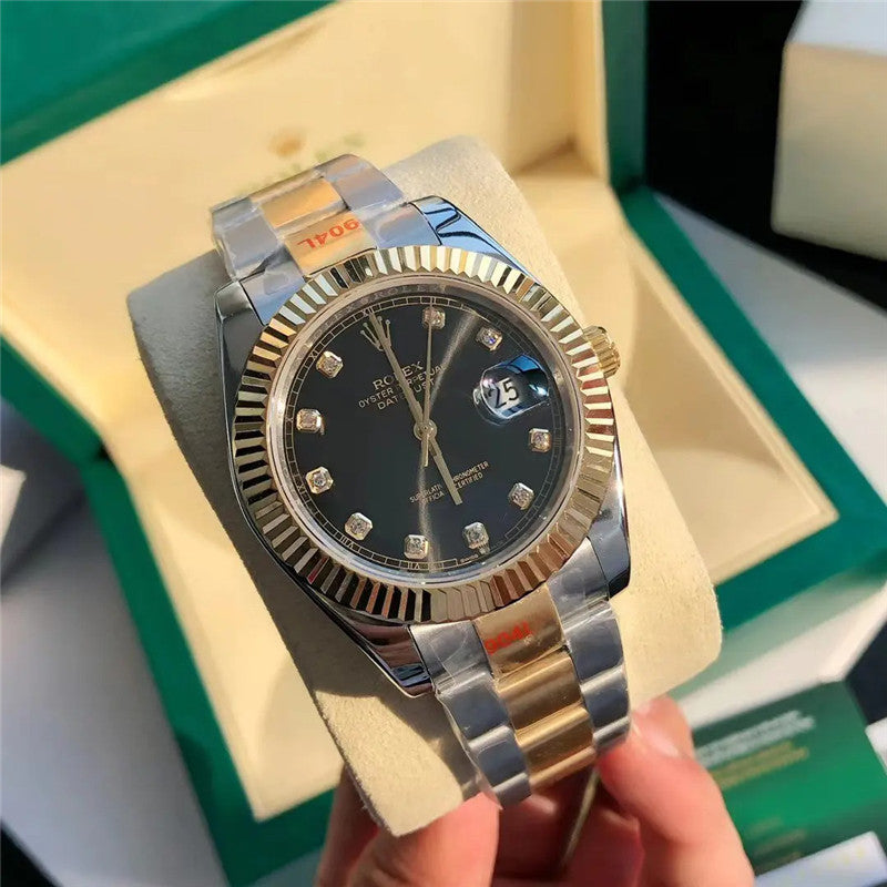 Datejust 126333 Diamond Black Dial 41mm&36mm Watch 2