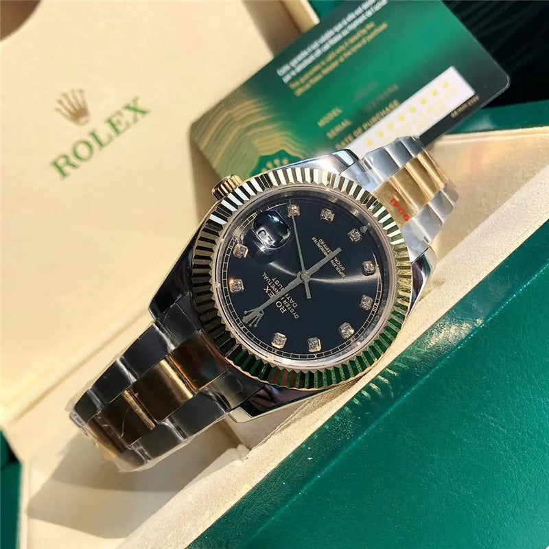 Datejust 126333 Diamond Black Dial 41mm&36mm Watch 4