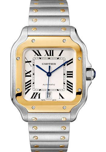 Cartier Santos Stainless Steel & 18K Yellow Gold Men’s Watch, W2SA0009 1