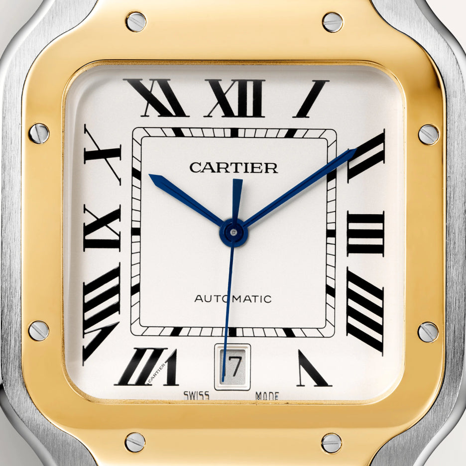 Cartier Santos Stainless Steel & 18K Yellow Gold Men’s Watch, W2SA0009 2