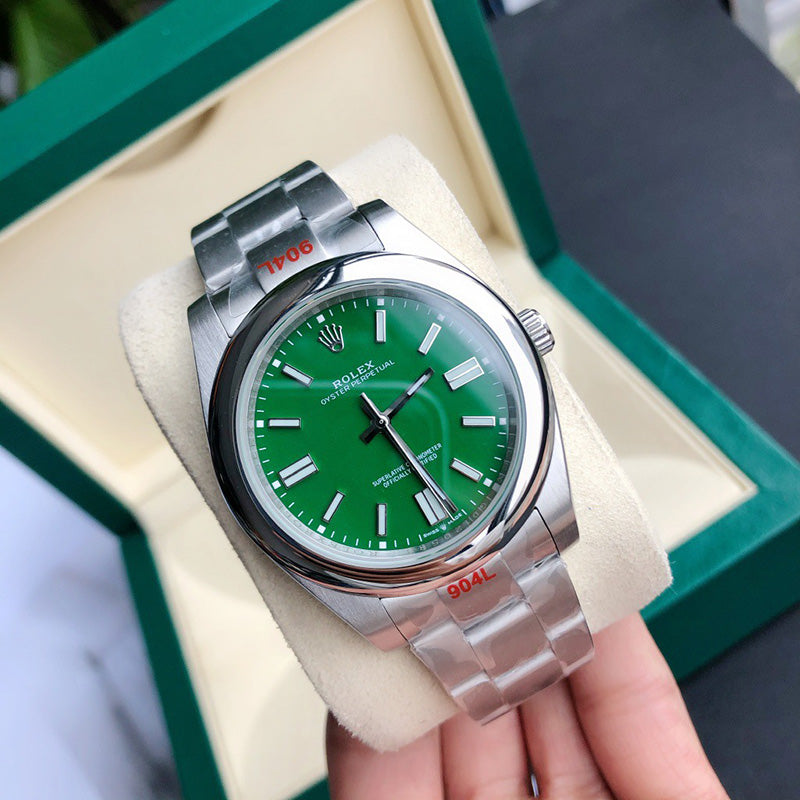 Oyster Perpetual 124300 41mm&36mm Green Dial 3